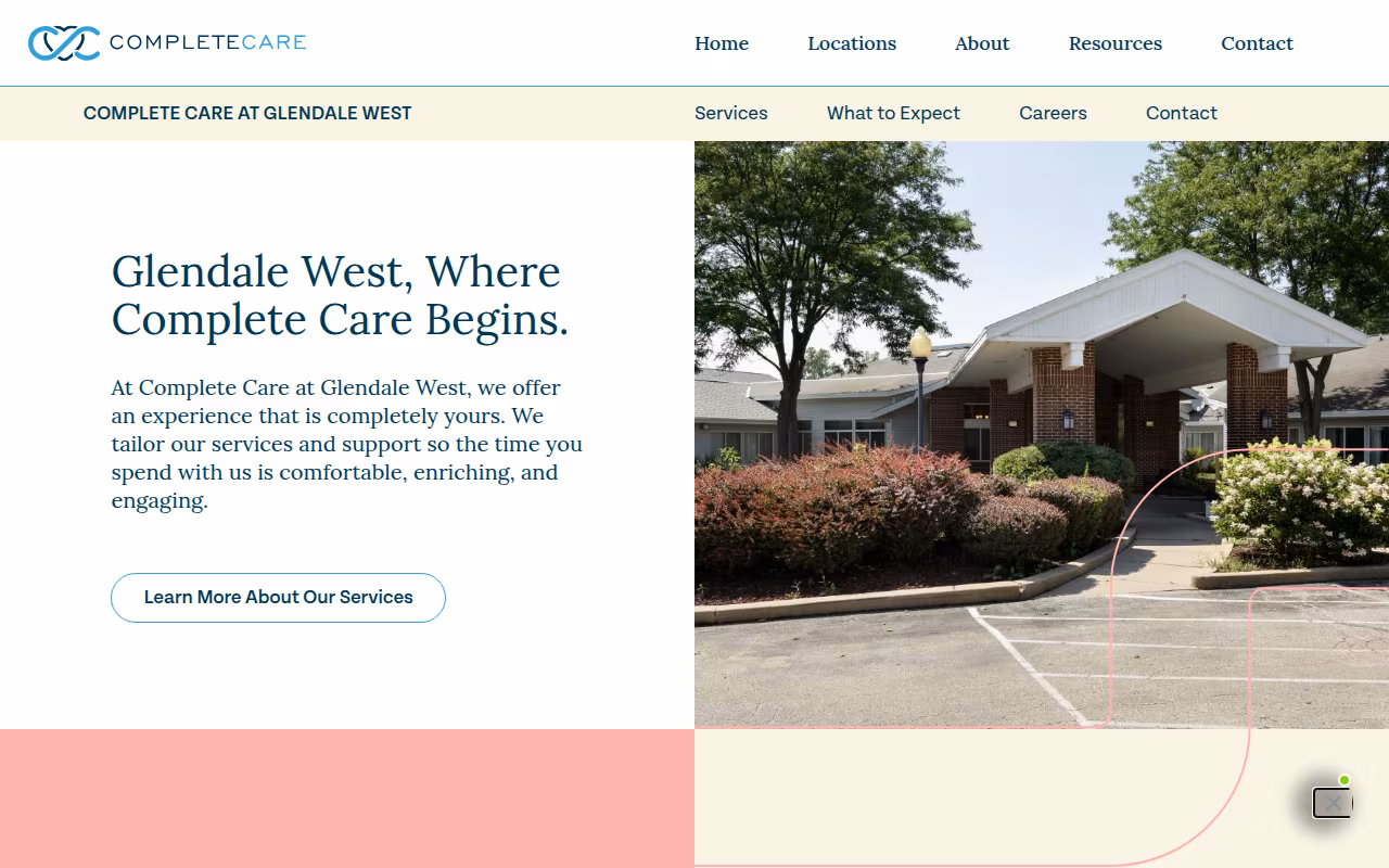 Complete Care at Glendale West (Glendale Care and Rehab Center) website