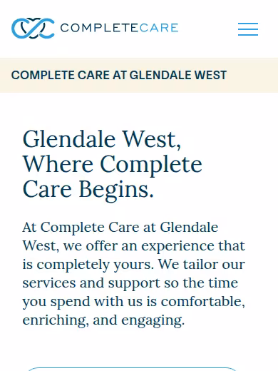 Complete Care at Glendale West (Glendale Care and Rehab Center) website
