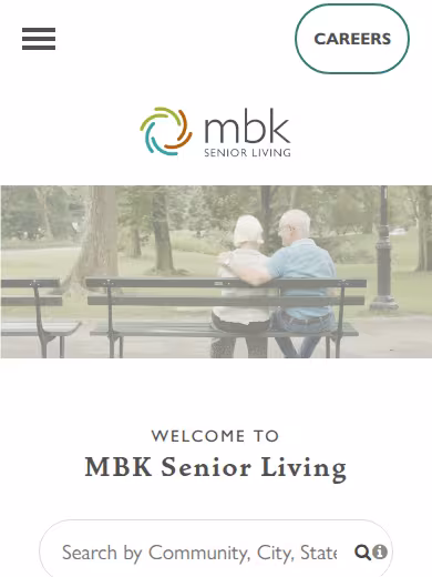 Mbk Senior Living website