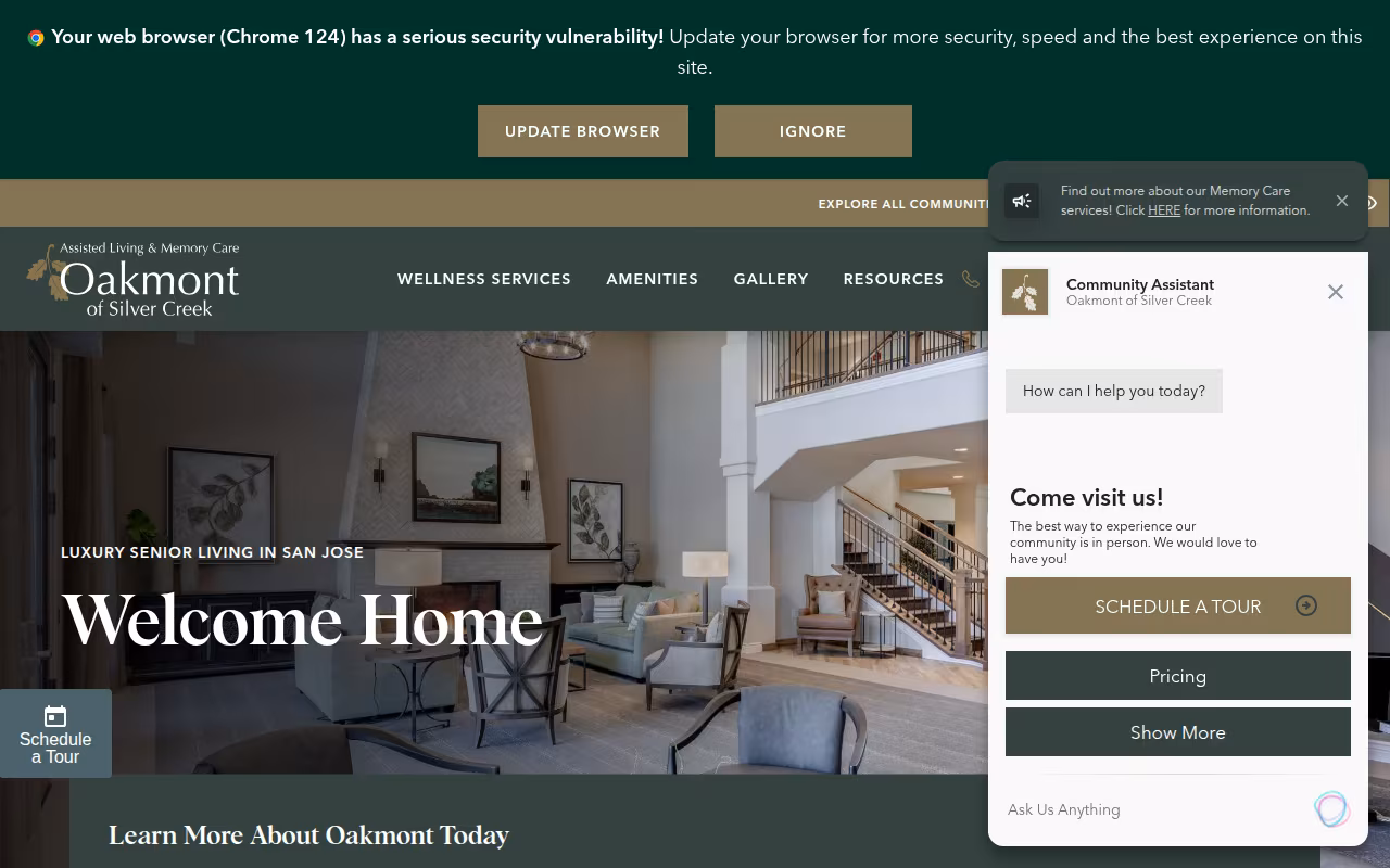 Oakmont of Silver Creek website
