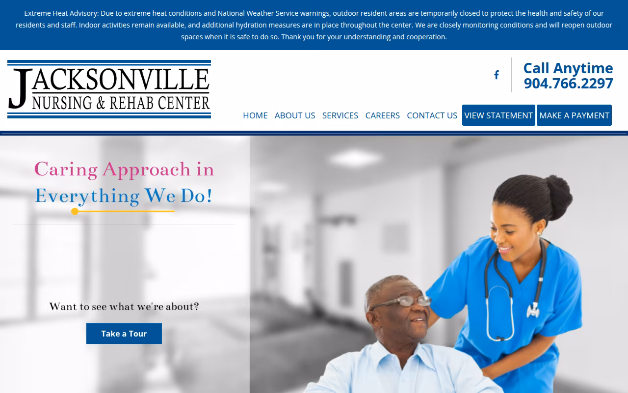 Jacksonville Nursing and Rehab Center website