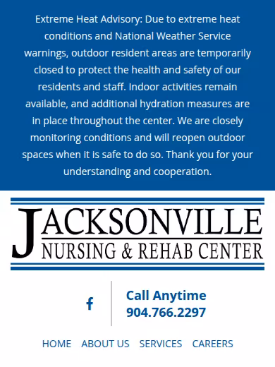 Jacksonville Nursing and Rehab Center website