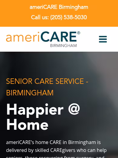 ameriCARE Birmingham website