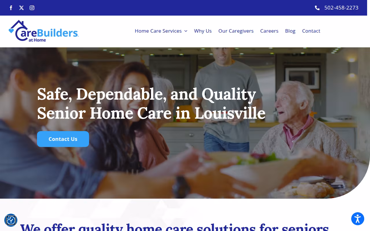 Carebuilders at Home Louisville website