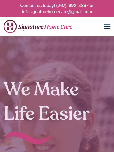 Signature Home Care LLC website