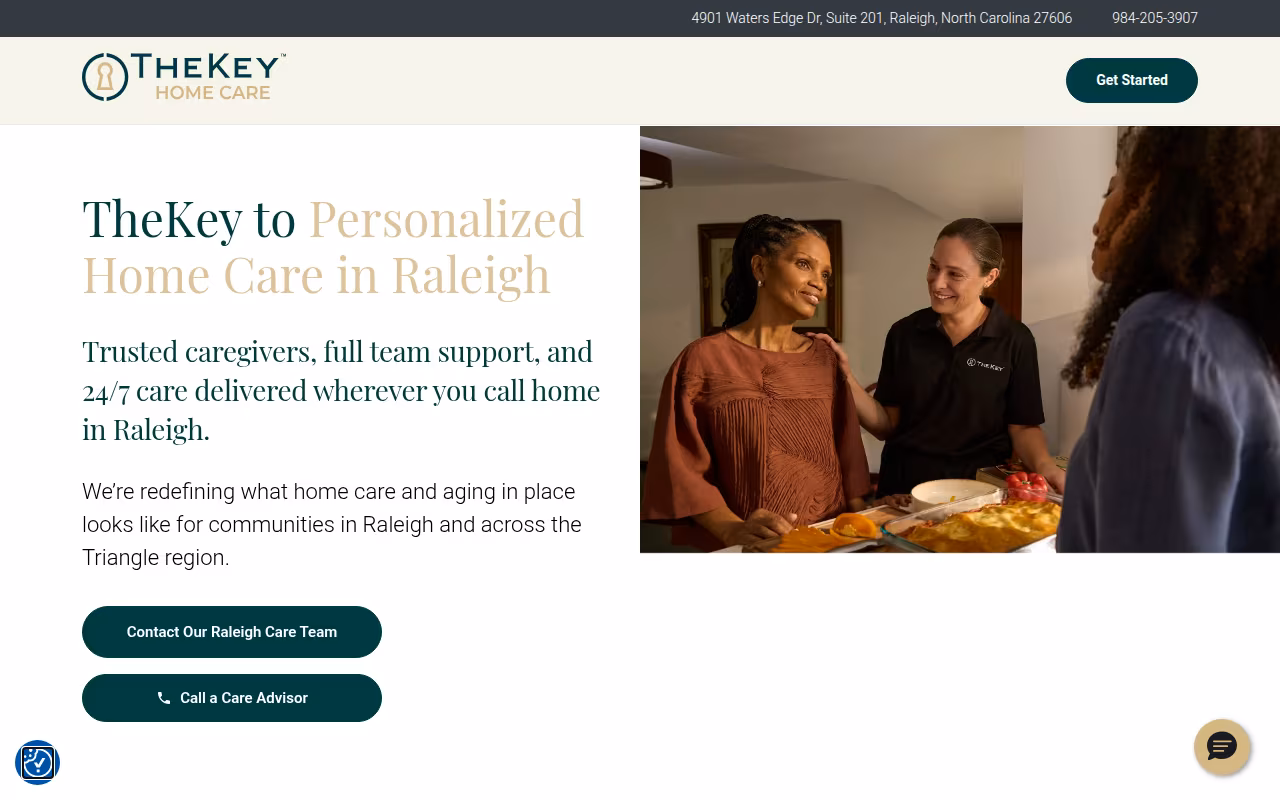 TheKey - Senior Home Care website