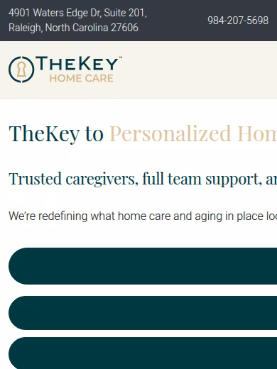 TheKey - Senior Home Care website