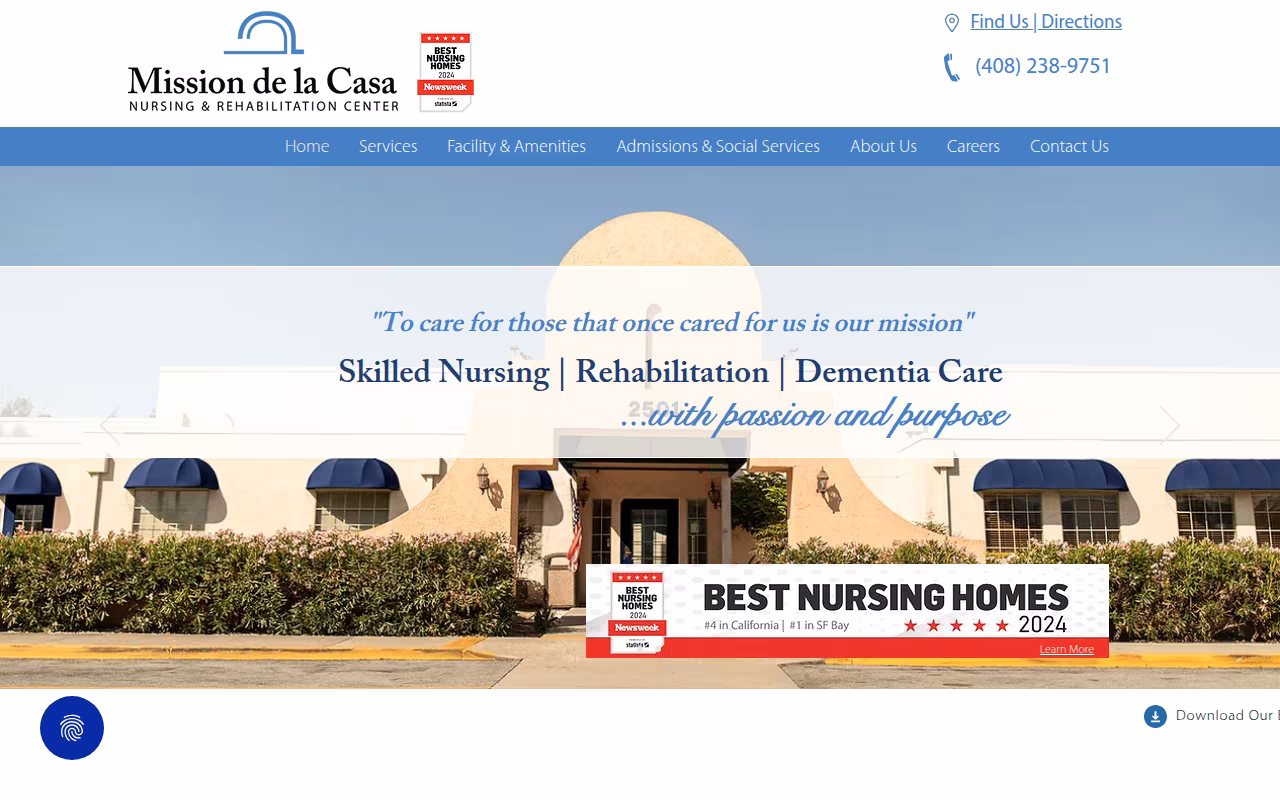 Mission de la Casa Nursing and Rehabilitation Center website