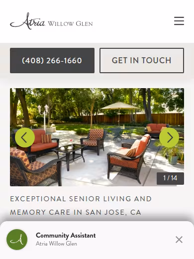 Atria Willow Glen website