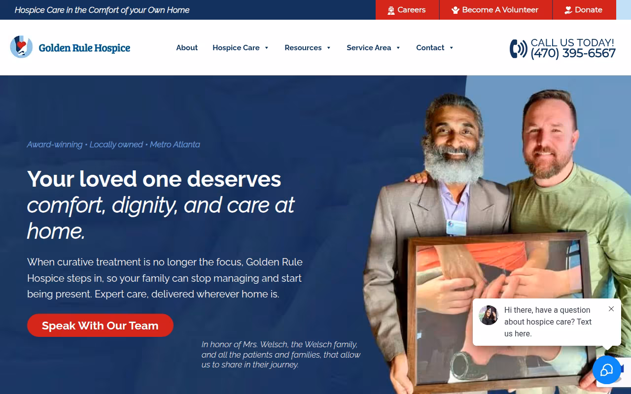 Golden Rule Hospice website