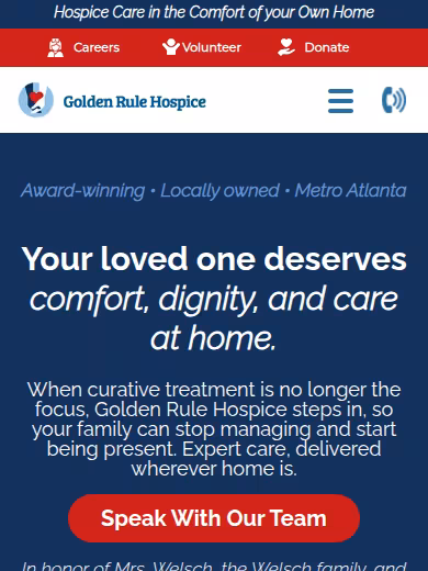 Golden Rule Hospice website