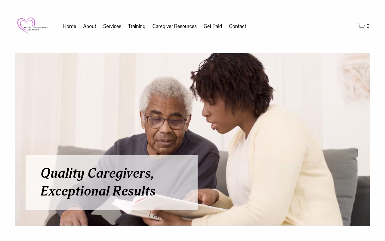 Awesome Companionship Care Agency website