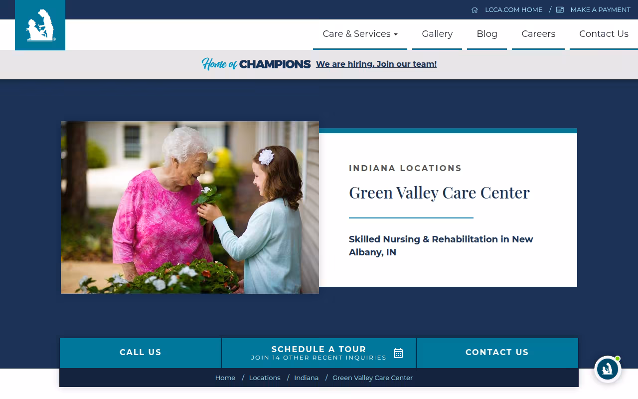 Green Valley Care Center website