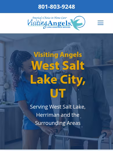 Visiting Angels Senior Home Care website