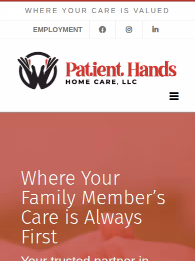 Patient Hands Home Care, LLC website