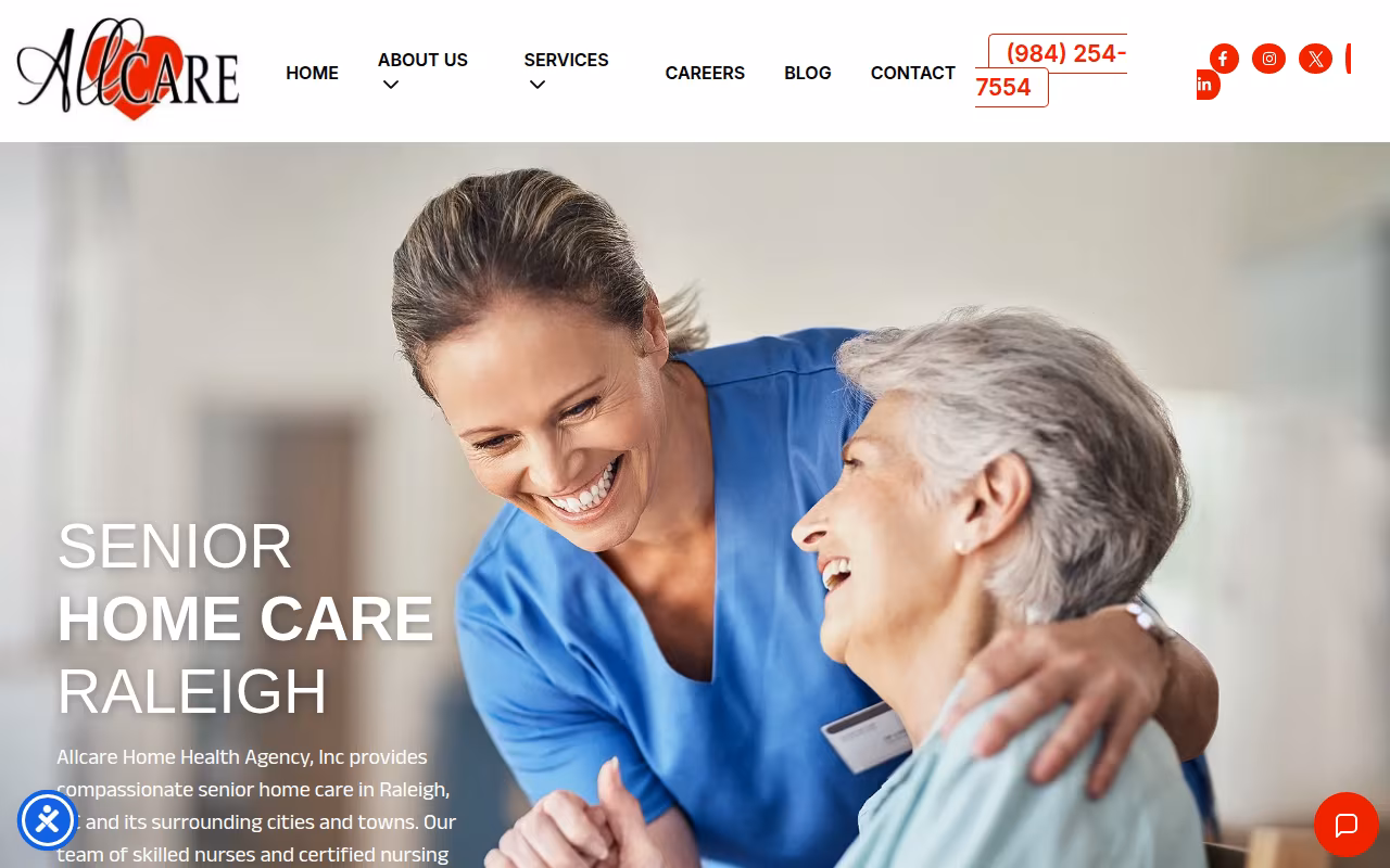 Allcare Home Health Agency, Inc website