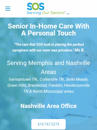 SOS, Serving Our Seniors website