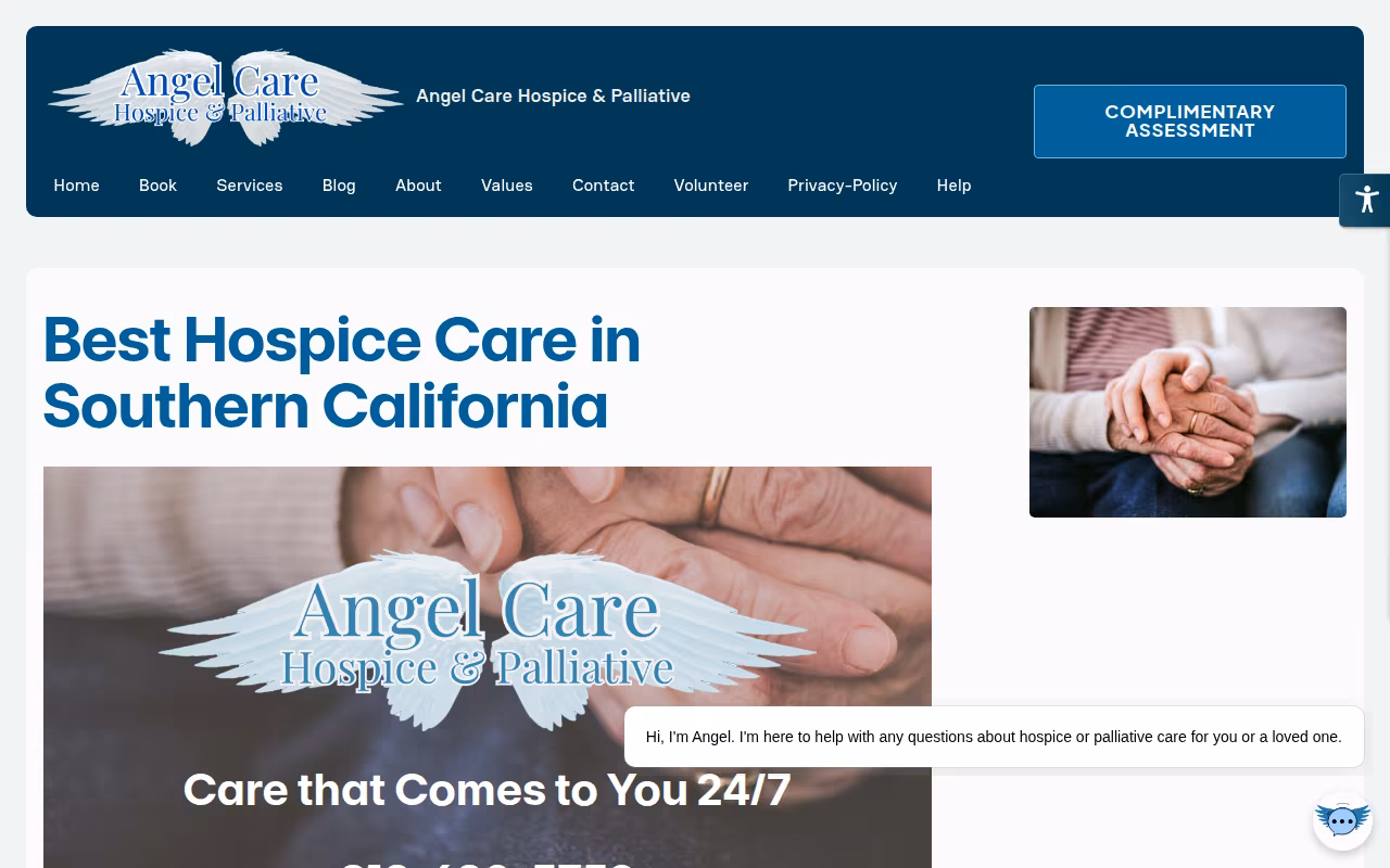 Angel Care Hospice & Palliative website