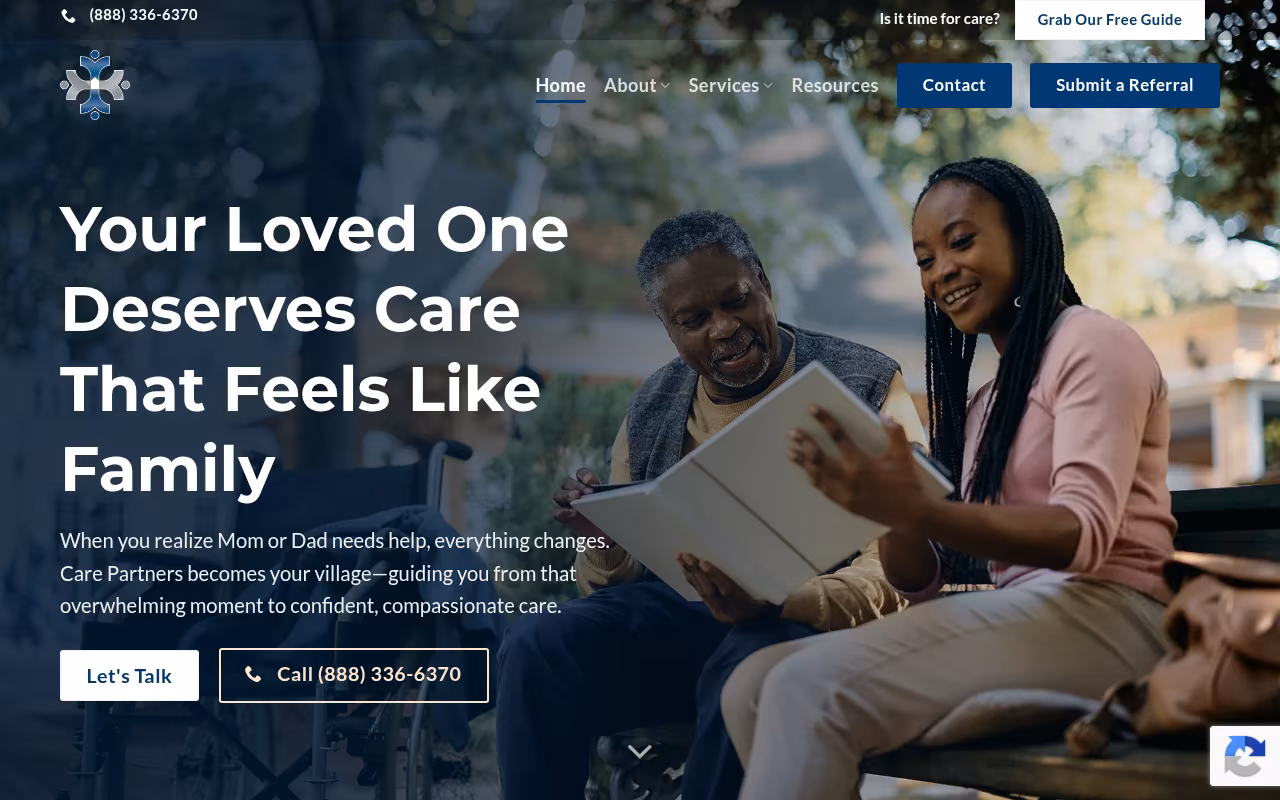 Care Partners At Home website