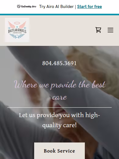 Dalylah Angels Homecare website