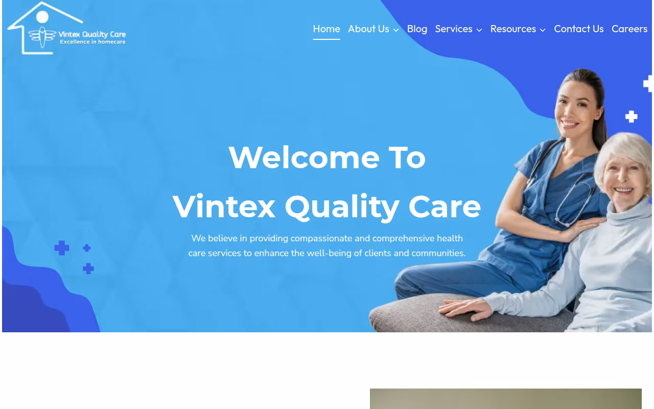 Vintex Quality Care Inc website