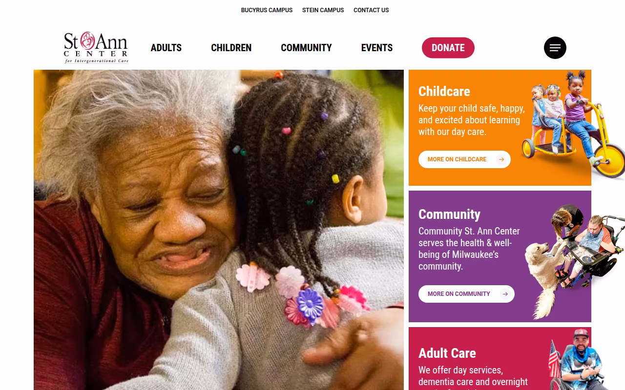 St. Ann Center for Intergenerational Care website