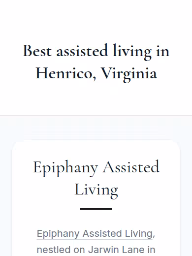 Epiphany Assisted Living LLC website