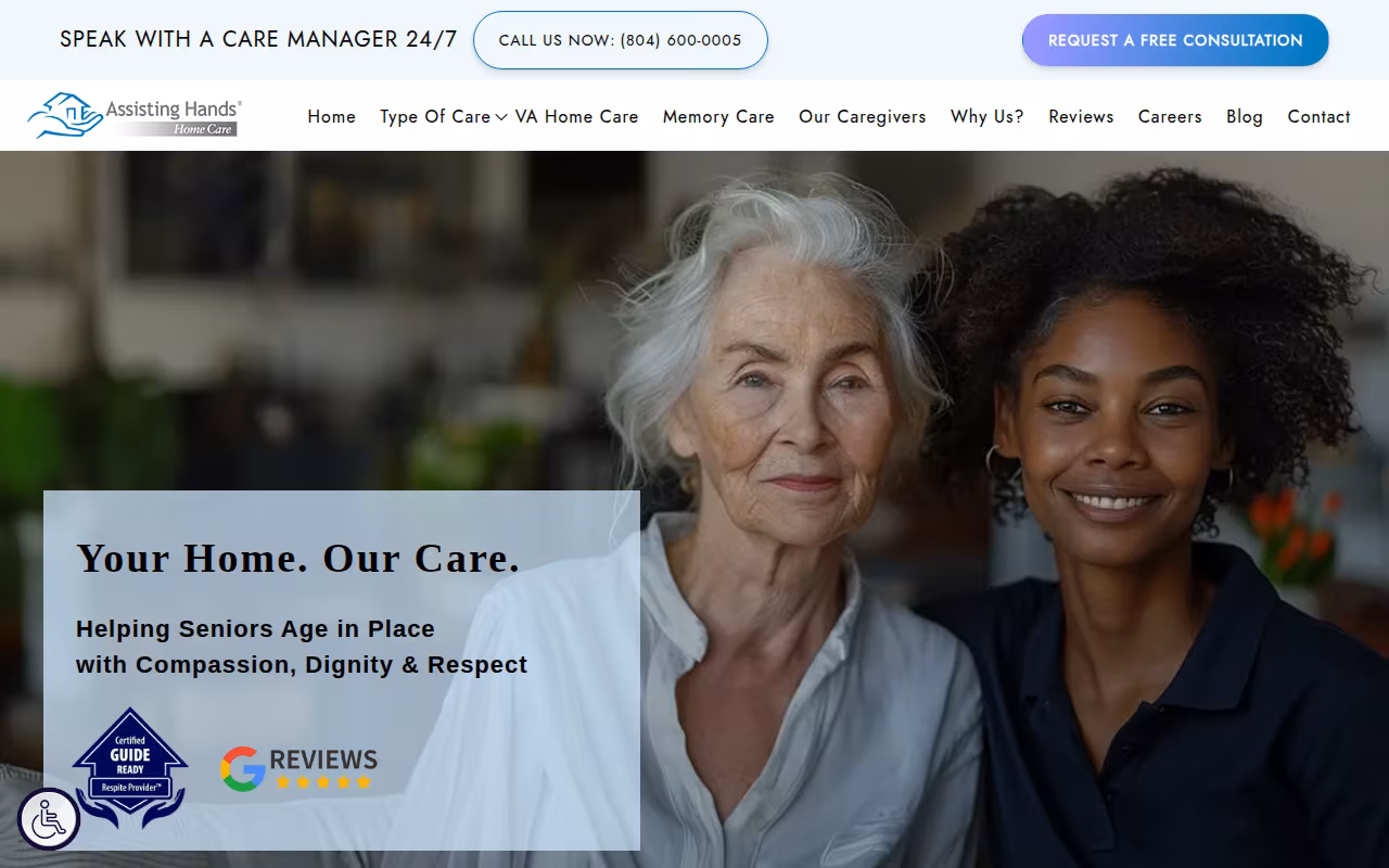 Assisting Hands website