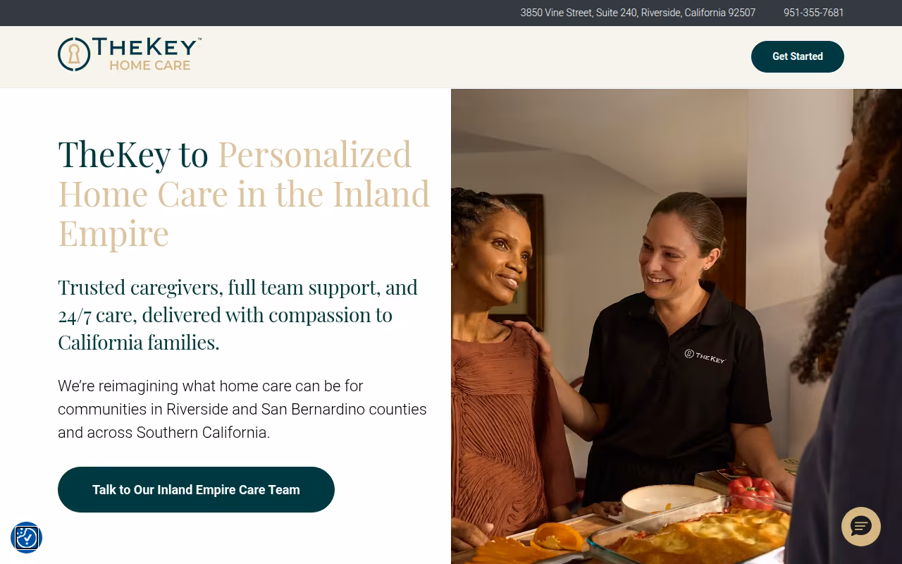 TheKey - Senior Home Care website