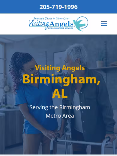Visiting Angels Senior Home Care website