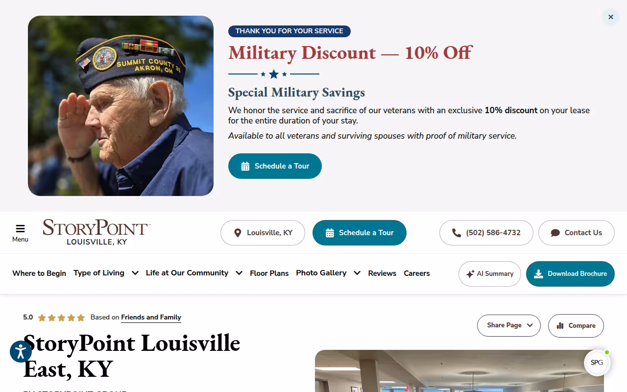 StoryPoint Louisville East website