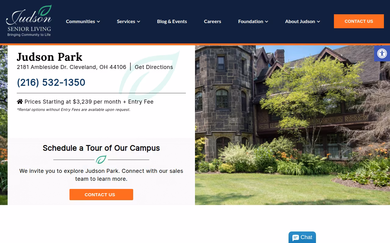 Judson Park, a Judson Senior Living Community website