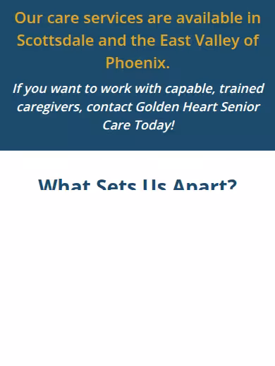 Golden Heart Senior Care website