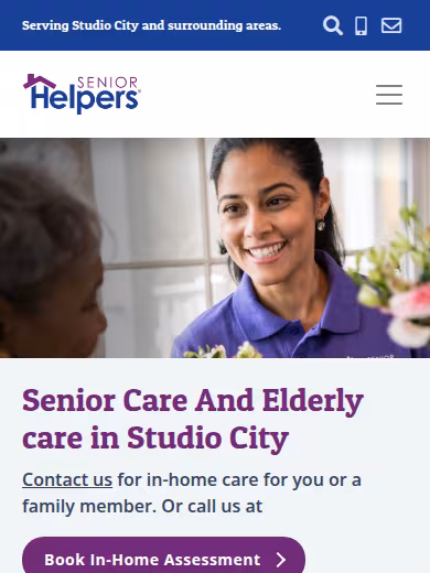 Senior Helpers North Valley website