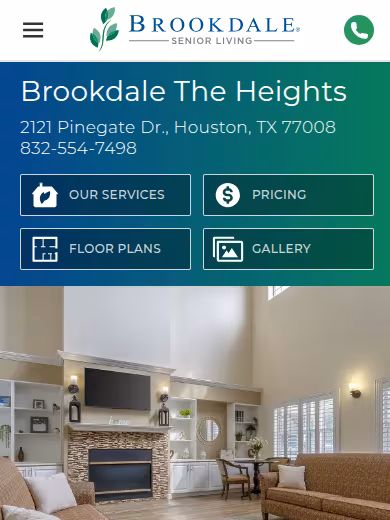 Brookdale The Heights website