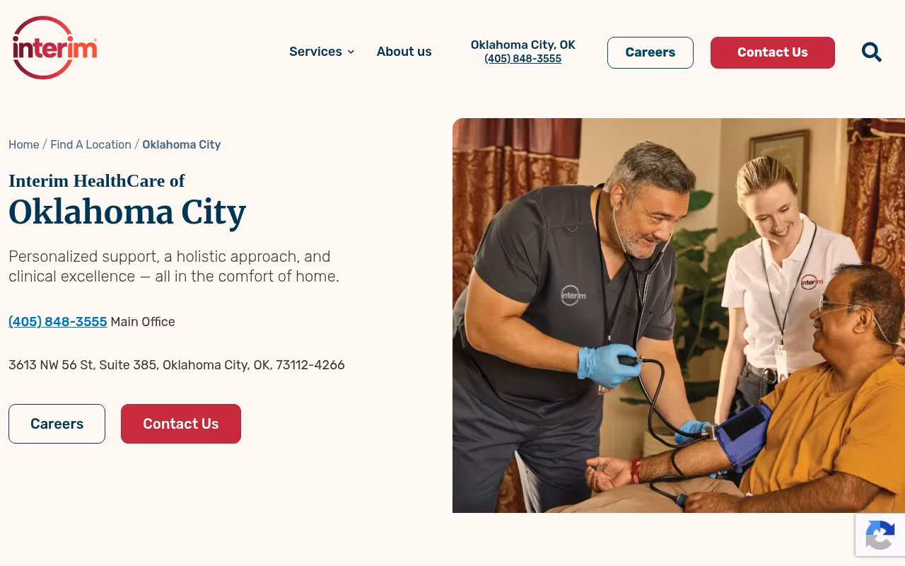 Interim HealthCare of Oklahoma City website