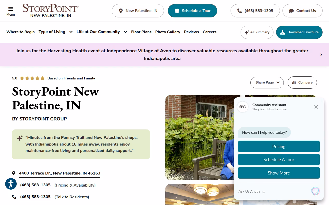 StoryPoint New Palestine website