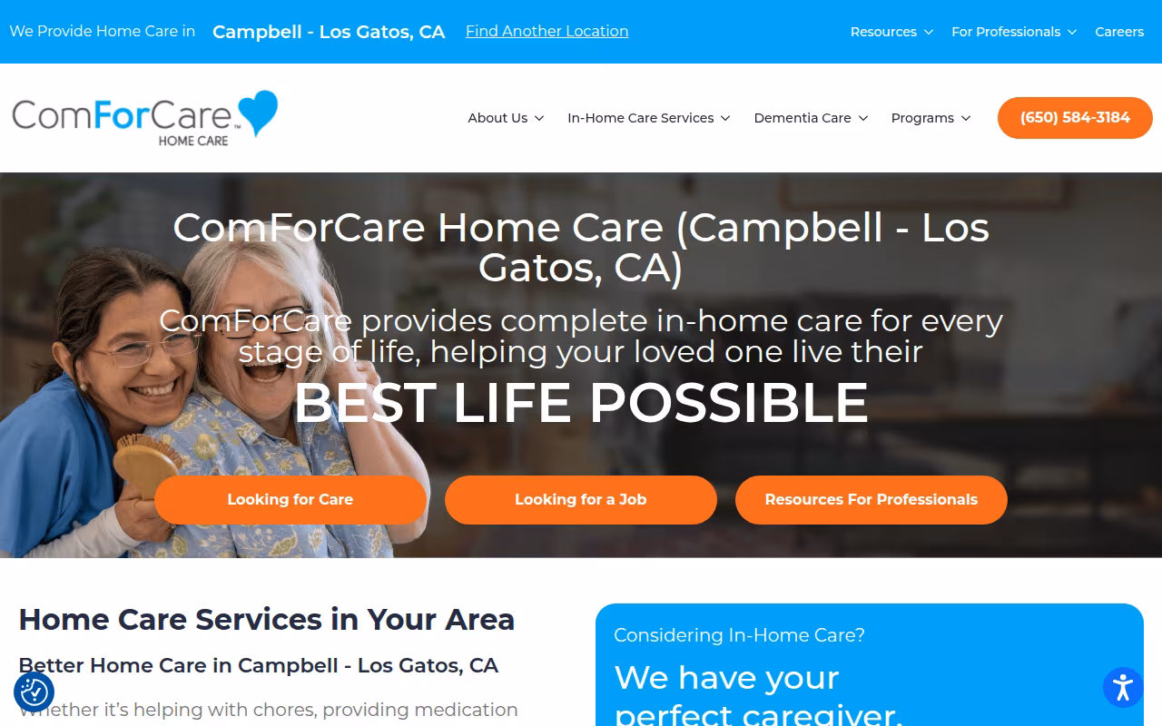 ComForCare Home Care website