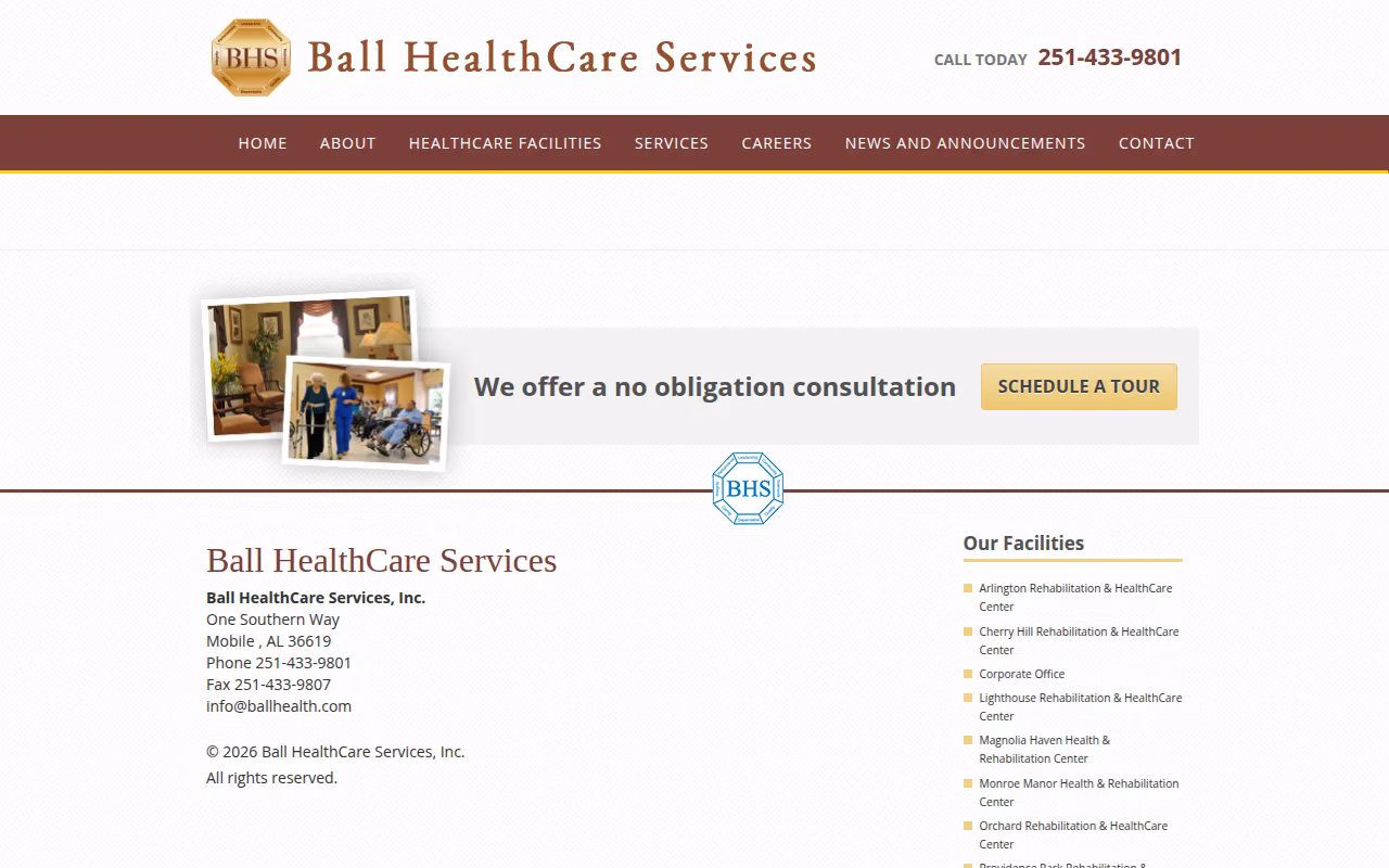 Eastview Rehabilitation & Healthcare Center website