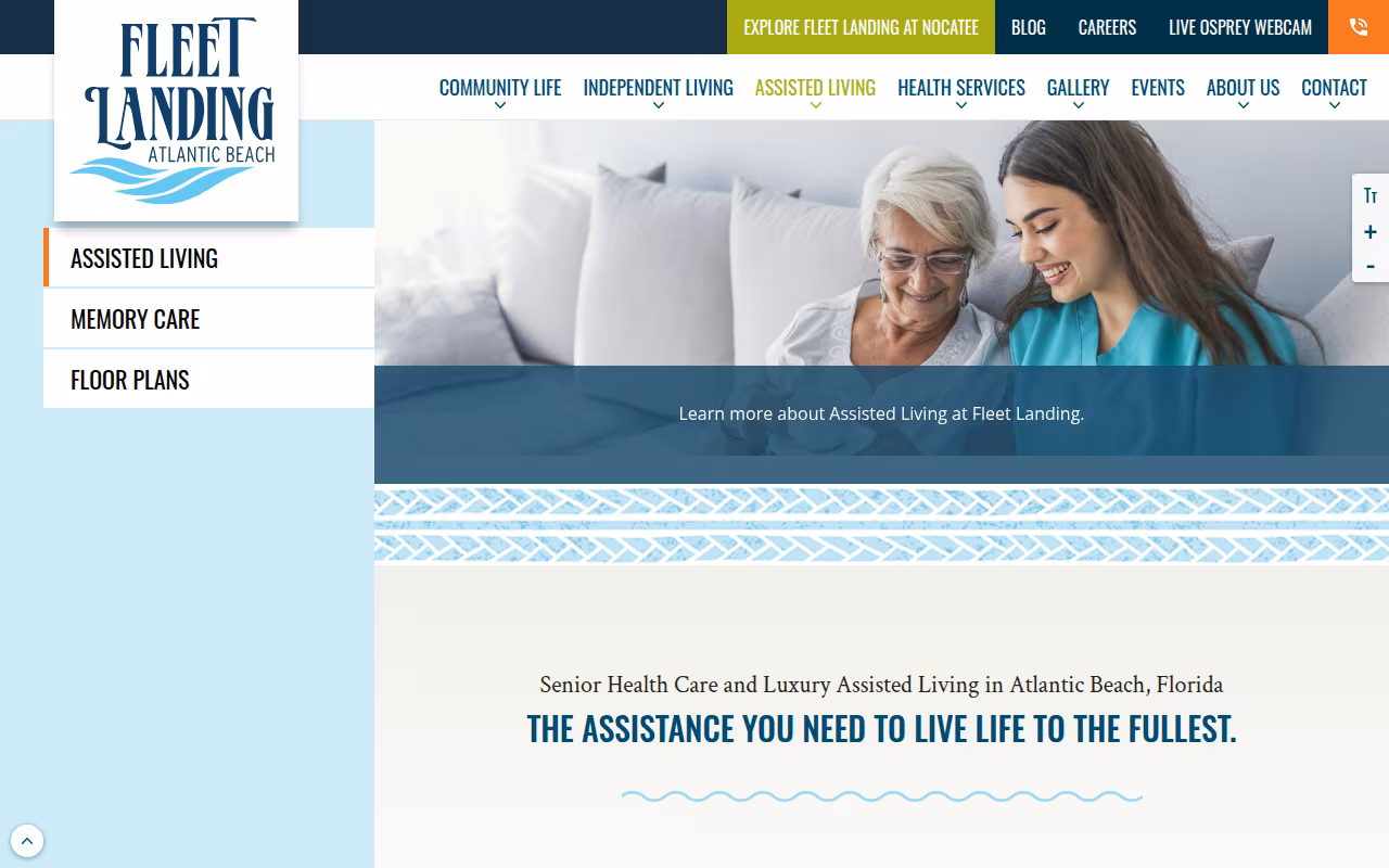 Leeward Manor Assisted Living website