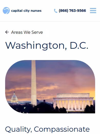 Capital City Nurses - Washington website