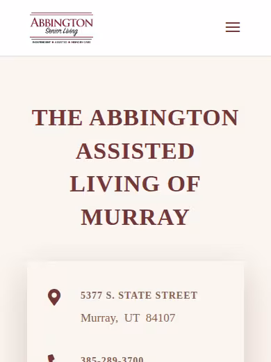 Abbington Senior Living of Murray website