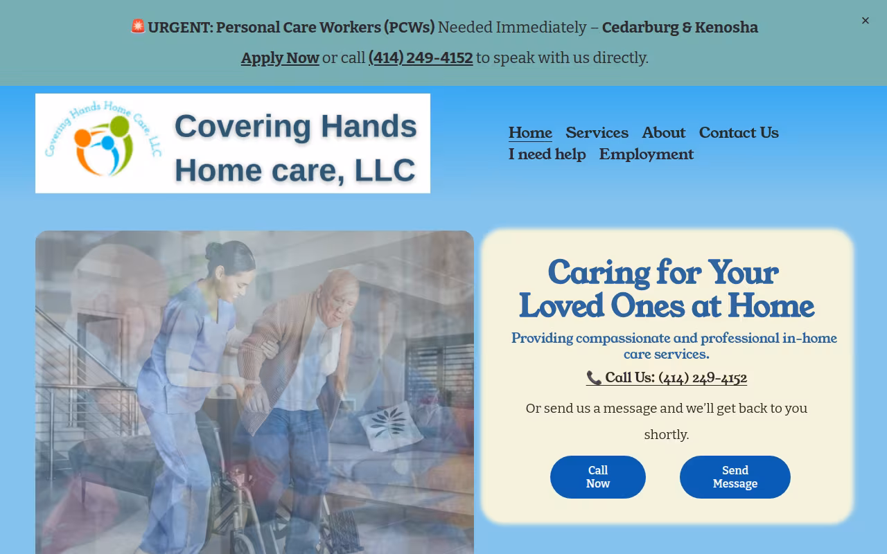 Covering Hands Home Care, LLC website