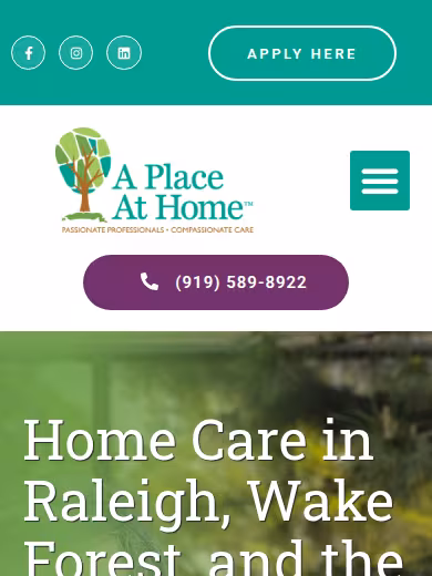 A Place At Home - North Raleigh website