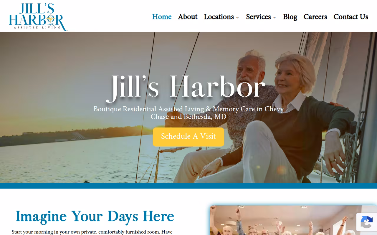 Jill's Harbor Assisted Living website
