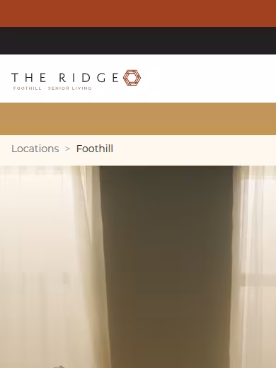 The Ridge Foothill website