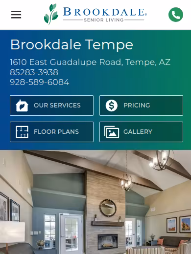 Brookdale Tempe website
