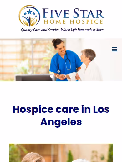 Five Star Home Hospice website