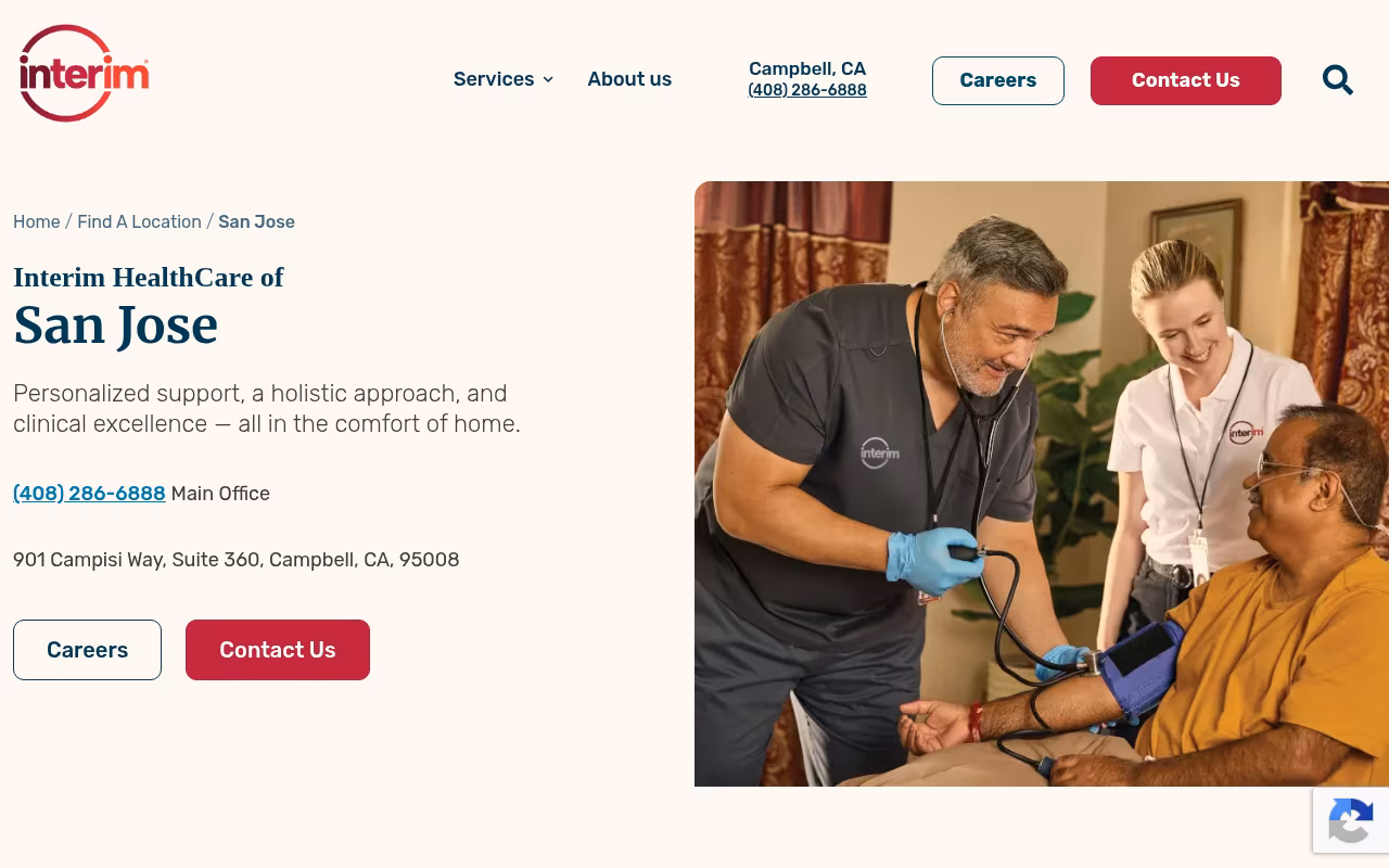Interim HealthCare of San Jose website