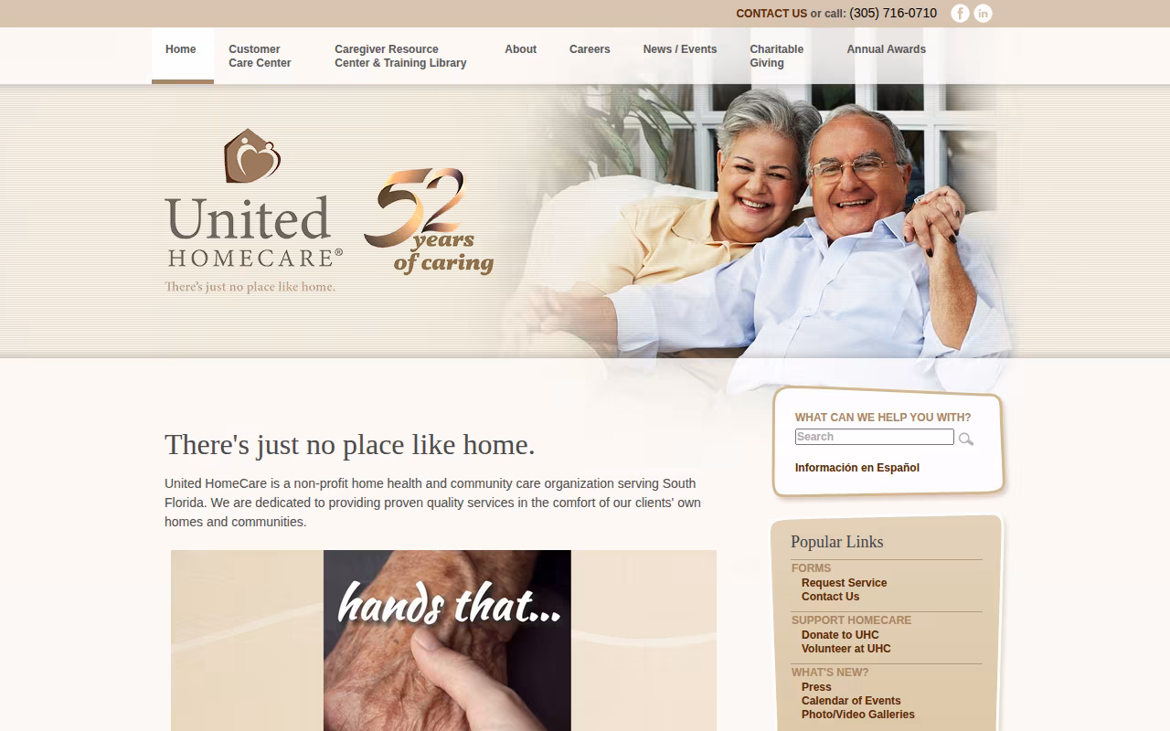 United HomeCare website